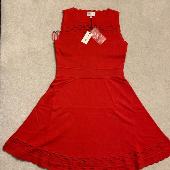 NWT Milly Chain Link Flare Dress - Picture 3 of 3